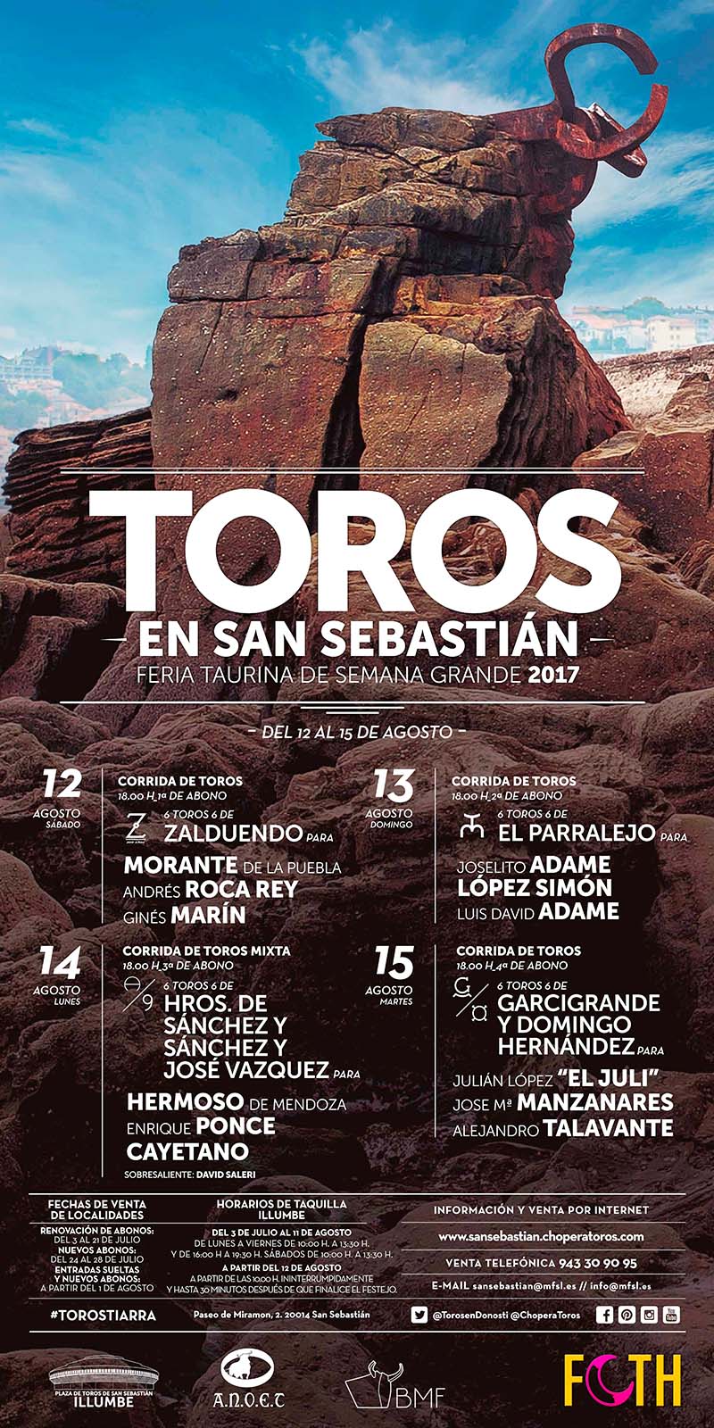 Carteles toros San Sebastián 2017 | Feria de la Semana Grande