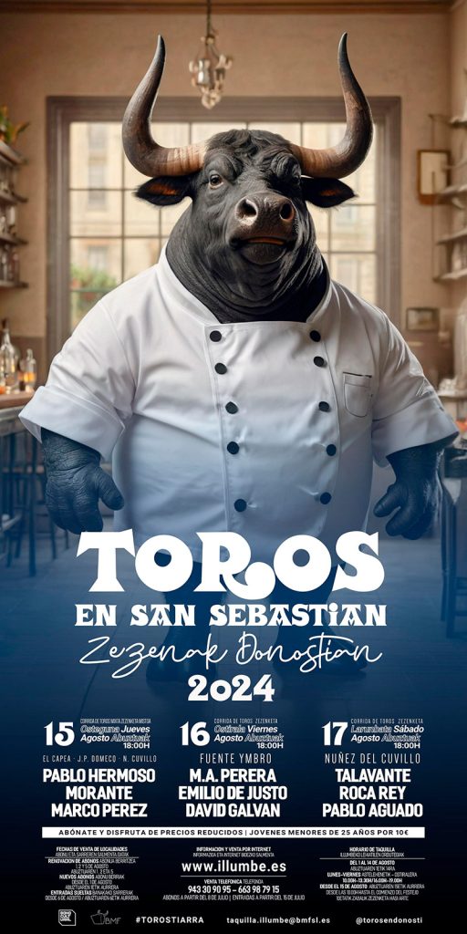 Carteles toros San Sebastián 2024 | Programación Semana Grande